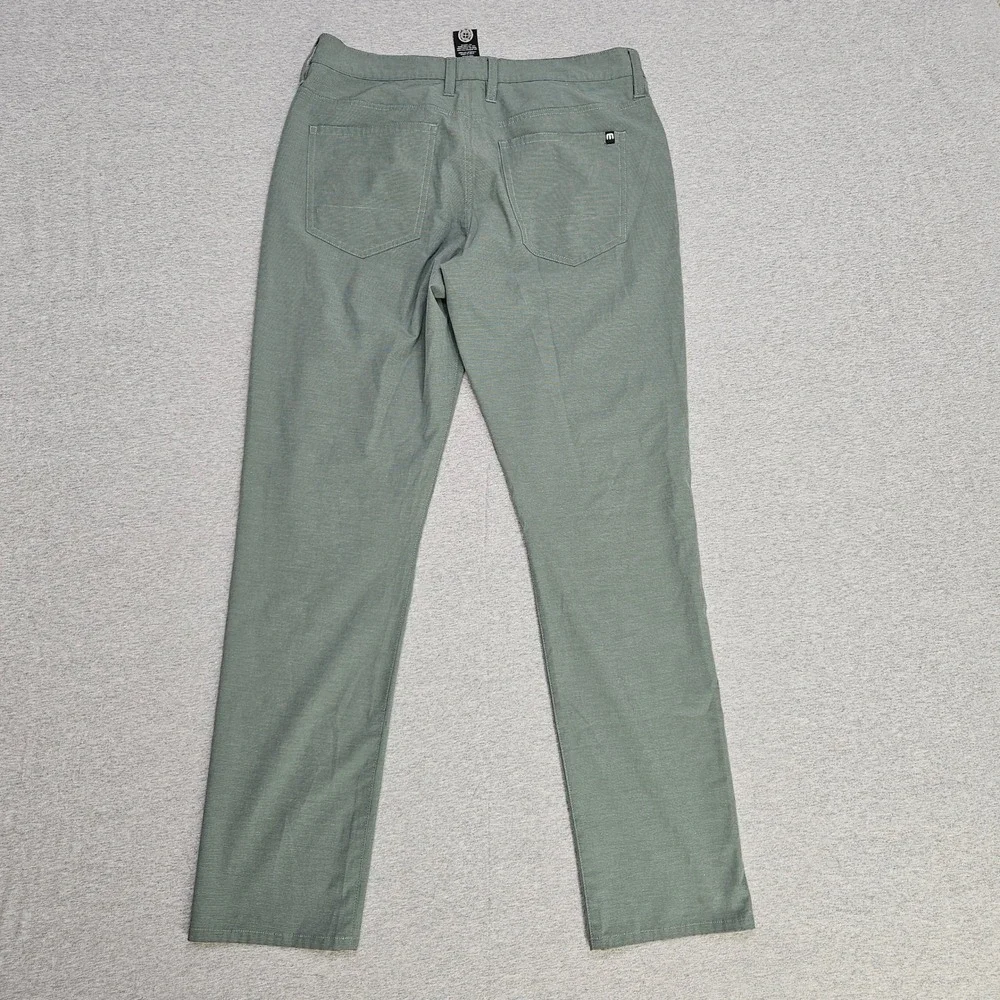 TravisMathew Open to Close Pants Mens 32 Sage Green Stretch Golf Trousers